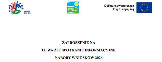 Zaproszenie na otwarte spotkanie informacyjne – Nabory wniosków 2026 w Gminie Lidzbark